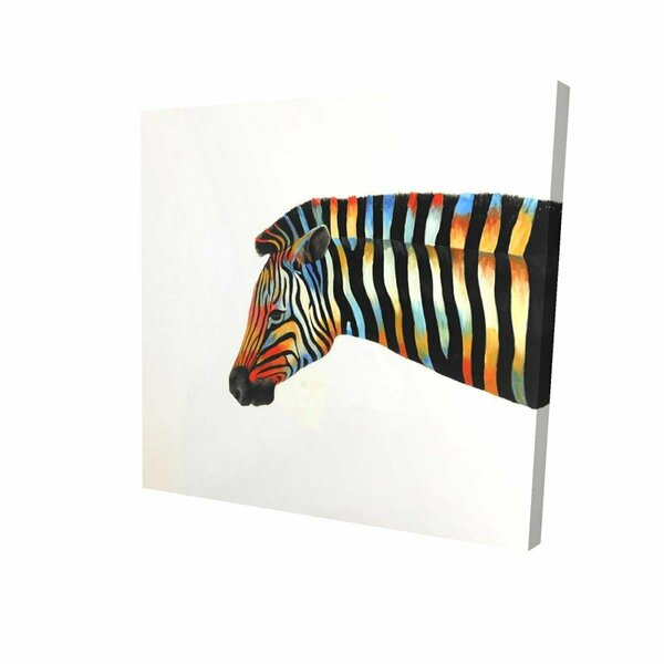 Begin Home Decor 32 x 32 in. Colorful Zebra-Print on Canvas 2080-3232-AN262
